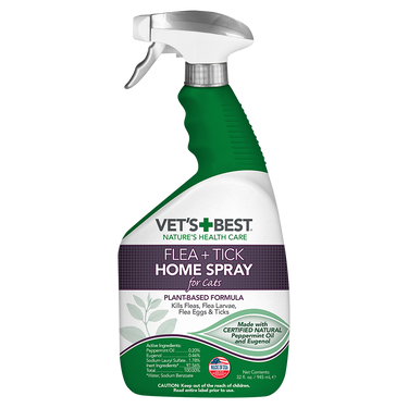 Natural Flea and Tick Home Spray for CATS, 32 oz